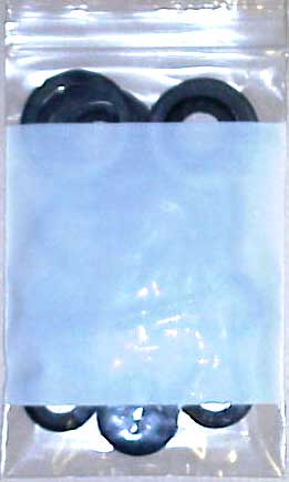 Reclosable Zipper Bags with "Write-on" White Blocks 6" x 9"