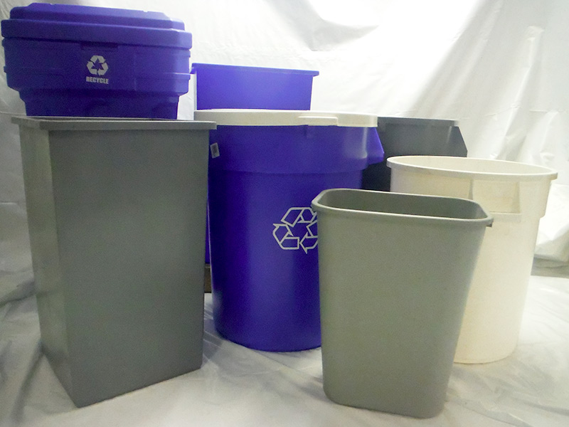 We sell all types of trash receptacles